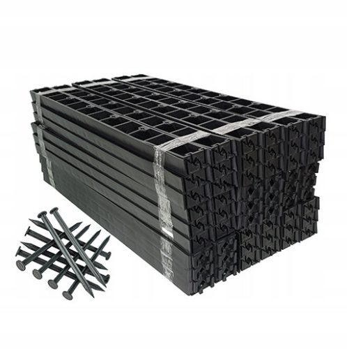 Einfassungen für den Garten - Gartenkante aus Kunststoff GardenPlus+ 5000 cm x 5,8 cm schwarz