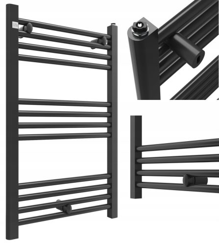 Granitan-Wasserbadheizkörper 348 W 500 x 800 mm schwarz