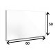 Glasscheibe 60 x 50 x 6 mm, gehärtetes Glas, weiß poliert