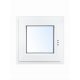 Warmweißes Alu-Fenster 600x800, linkes Milchglas