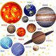  Wandaufkleber Sonnensystem Planeten Weltraum