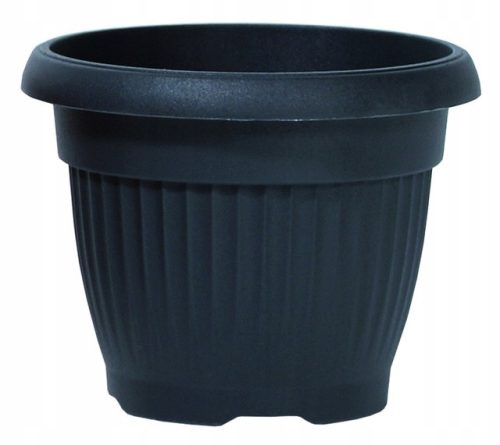 Prosperplast-Blumentopf, 35 cm x 35 x 27 cm, Durchmesser 35 cm, Kunststoff in den Farben Grau und Silber