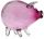  ROSA großes Sparschwein aus Glas