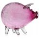  ROSA großes Sparschwein aus Glas