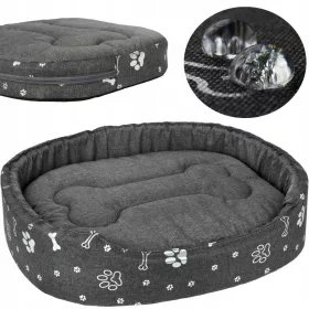  WASSERDICHTES WEICHES Hundebett ZIPPER L 68x55