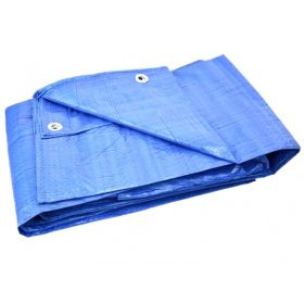 Robuste blaue Plane 3x4m, 75g/m² mit Aluminiumösen