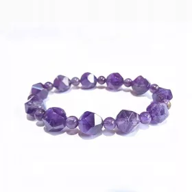  Armband Naturstein Amethyst Kugeln 6mm