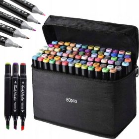    DOPPELSEITIGE MARKIERUNGSSTIFTE HIGHLIGHTER ALKOHOL Promarker 80 Stück FORTRADE