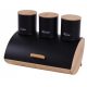 Brotkasten Eurokitchen CARPI-Set, schwarzer Bambus