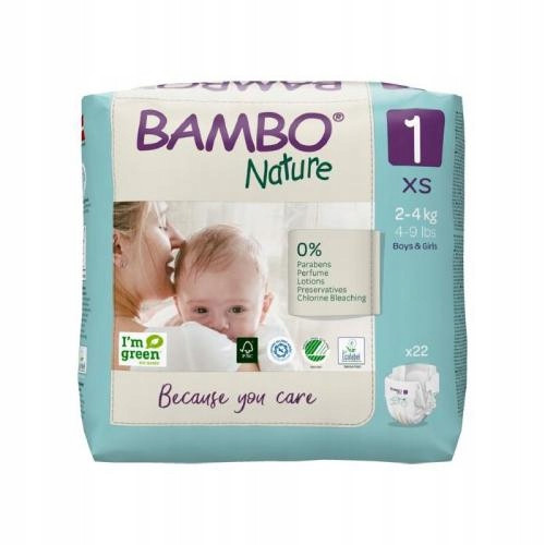 Bambo Nature 1 Neugeborenen 2-4kg Windeln, 22 Stk.