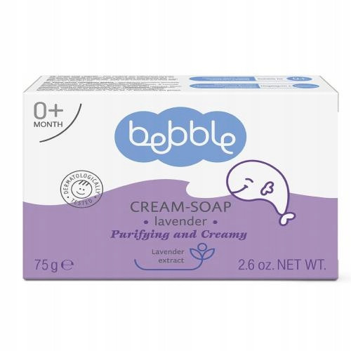  Bebble Lavender Seifenstück 75 g, natürlich für Kinder ab 0 Jahren und Erwachsene