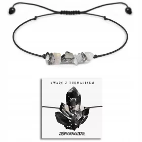  Armband aus natürlichem Quarzstein mit Turmalin
