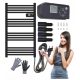 Badezimmerheizkörper ELEKTROHEIZKÖRPER LEITERTHERMOSTAT 500W LCD 500 W 545 x 1070 mm schwarz