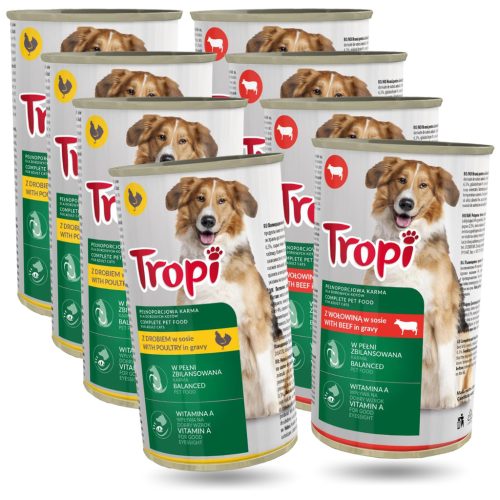  Nassfutter für Hunde, Dose, Geschmacksmischung, Set 1240 g