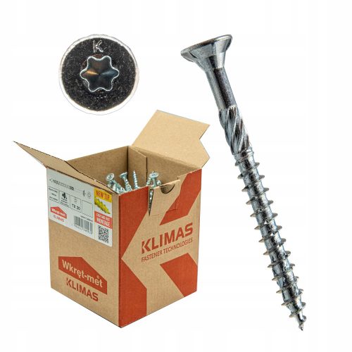 HOLZSCHRAUBEN 4x30 TORX 500 St. Weiß verzinkt