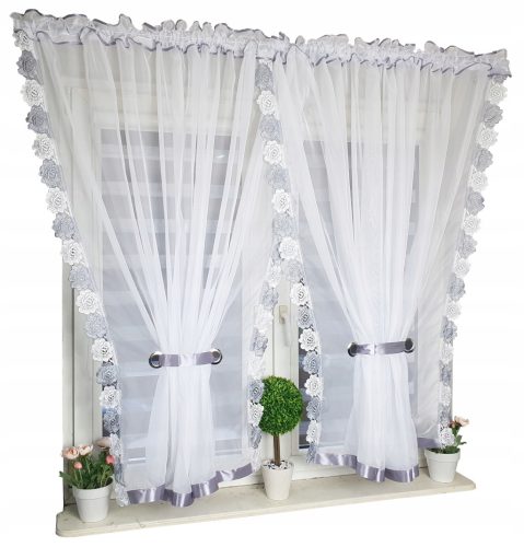  Klassischer Voile-Vorhang 300 cm x 150