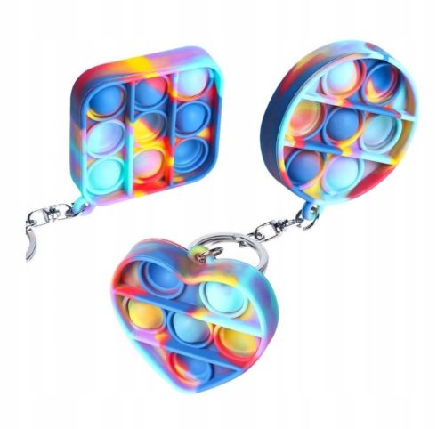  Set mit 3 Varmacon Push Bubble Pop It Anti-Stress-Schlüsselanhängern