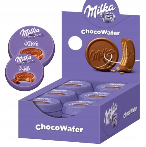 Milka Choco Wafer - knusprig zarte Waffeln überzogen mit Alpenmilchschokolade, 30 Stück à 30g