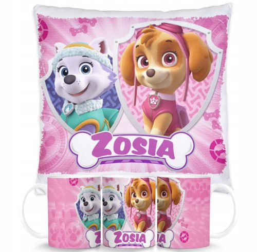  Set Tasse + Kissen PAW PATROL PAW PATROL + NAMEN VERSCHIEDENE MUSTER GESCHENK