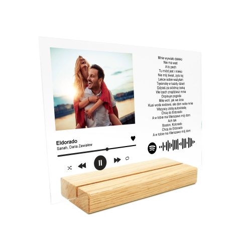 Bilder an der Wand Geschenkrahmen Ihr Foto-Songtext Spotify