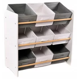  GRAU WEISS GRAU REGALBEHÄLTER SPIELZEUG-ORGANISATOR