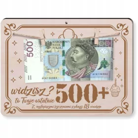  RAHMEN-Geschenk 18. GEBURTSTAG Sie sehen die letzten 500+