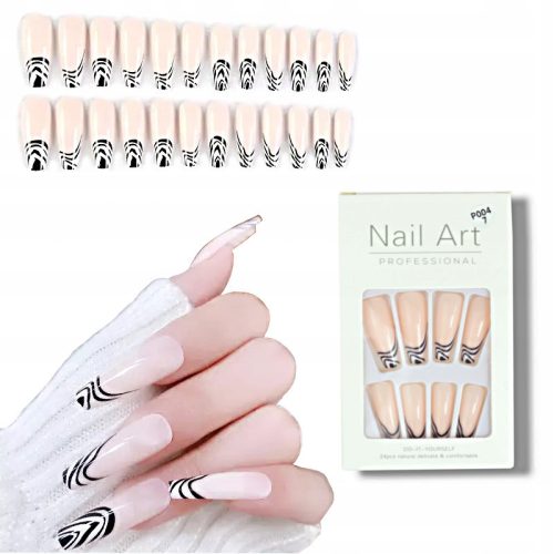  KÜNSTLICHE NÄGELTIPPS MUSTER BALLERINA P004-7