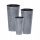  Prosperplast Blumentopf 30 cm x 30 x 57,2 cm Durchmesser 30 cm Kunststoff in den Farben Grau und Silber