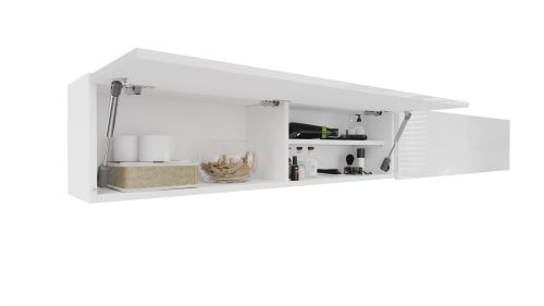 Set Hängeschrank 240 (2x 120cm), weiß glänzend