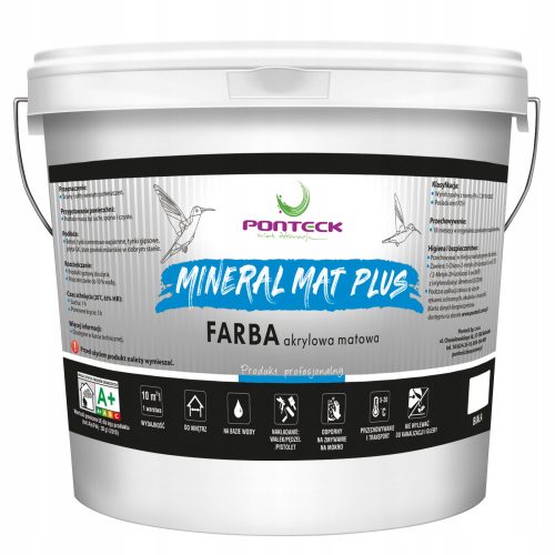 Ponteck Acryl-Wandfarbe 10 l matt