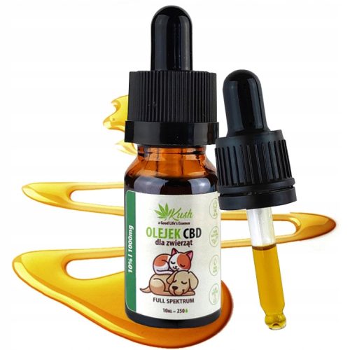  10 % Kush CBD-Hanföl für Hunde und Katzen, RAW-Vollspektrum, 10 ml