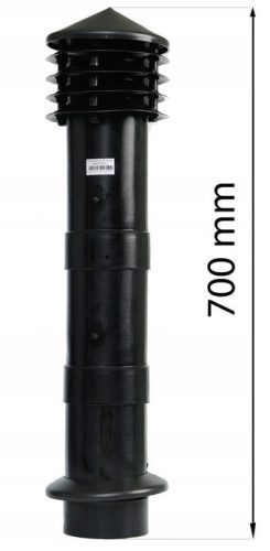 Lüftungsschlitz fi 110 Rohr/Rosette L SCHWARZ