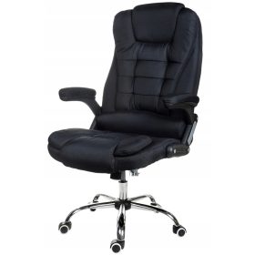  FBJ004 schwarzer Stoffsessel mit verstellbarer Rückenlehne