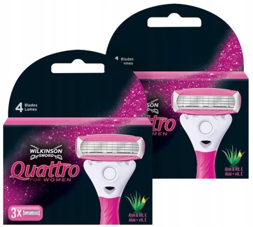  Wilkinson Sword Quattro für Damen Wilkinson Rasierer-Nachfüllungen 3 Stk.