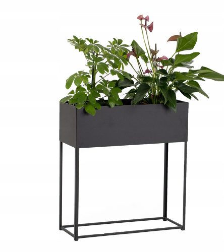  Palazzo Decor Blumentopf 55 cm x 21 x 60 cm Weißmetall