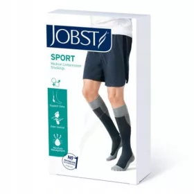    JOBST SPORT CCL1 Kompressionskniestrümpfe grau/graphit, Größe S, ZP