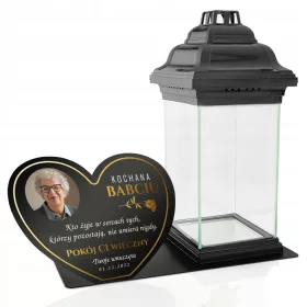    Ein GRAMENT mit Sockel + Widmung für das Grab der Großeltern der Großmutter