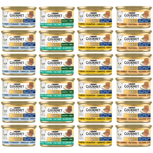  Gourmet Gold Mousse Mix 4 Geschmacksrichtungen 85g x 24
