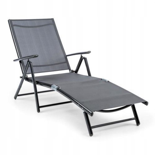 Sonnenliegen und Garten und Terrasse Blumfeldt Liegestuhl, Aluminium, grau