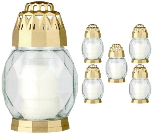  Bolsius 2D Diamond Goldkerzen, 6 Stück