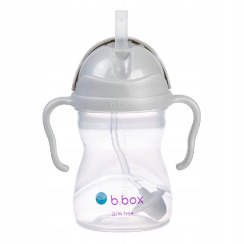  B.Box-Flasche mit Strohhalm, grau 240 ml