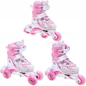 Rollschuhe 3in1 RAVEN Princess 26-29 Gummi