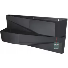    Kotarbau Blumentopf 78 cm x 19 x 33 cm, anthrazitfarbener Kunststoff