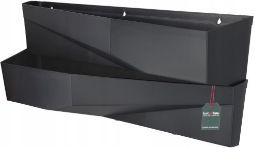  Kotarbau Blumentopf 78 cm x 19 x 33 cm, anthrazitfarbener Kunststoff