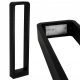 Lichtmasten, Garten Rechteckiger SuperLED-Lichtmast mit integrierter LED-Quelle, 80 cm, schwarz