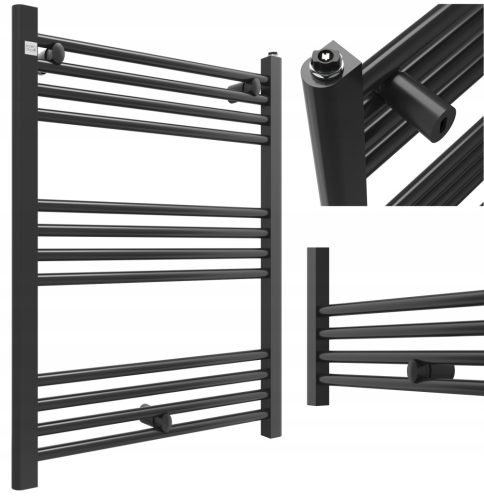 Granitan-Wasserbadheizkörper 384 W 600 x 800 mm schwarz