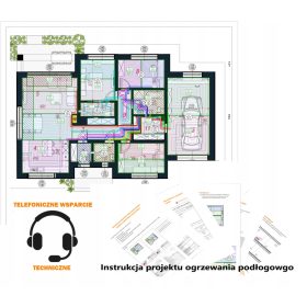  Entwurf einer Fußbodenheizung. Technischer Support
