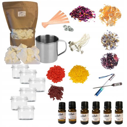 Kerzenzubehör DIY-KIT zur Herstellung von Sojakerzen, 8-teilig, Wachs, Geschenk