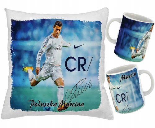  Eine Tasse und ein Kissen für einen CRISTIANO RONALDO CR7-Fan