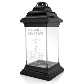  XXL-Kerze, Laterne für EHEMANN, Schrein mit GRAVUR